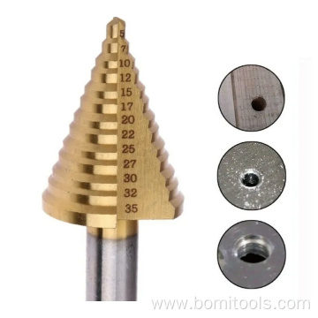 HSS step Drill bits Straight Flute ConeTitanium